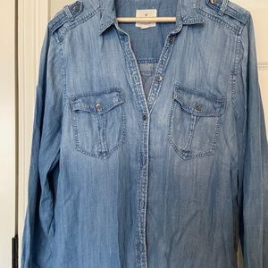 American Eagle Chambray Utility Shirt